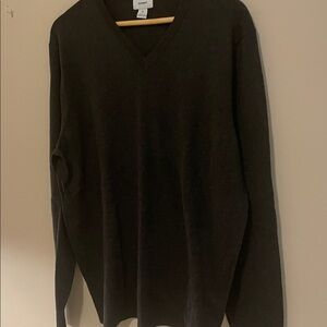 Old Navy Men's Dark Charcoal V-Neck Sweater